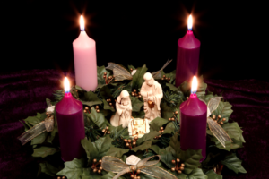 Christ at the center of the advent wreath